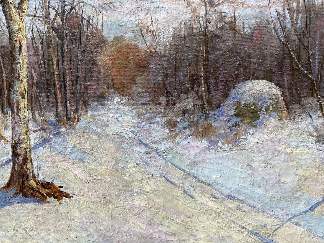 Oil painting Winter landscape Unknown artist - 7