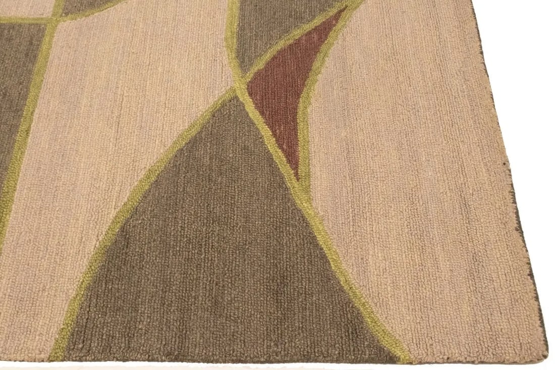 Multicolored Abstract 5X8 Hand-Tufted Modern Rug - 10