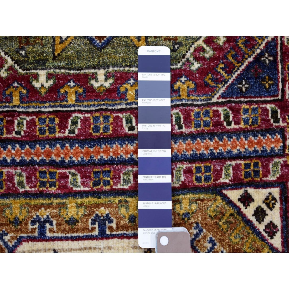 Navy Blue Turkeman Ersari Natural Dyes Hand Knotted Wool Oriental Rug - 3