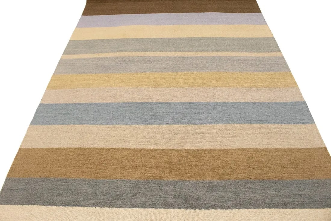 Multicolored Stripes 5X8 Hand-Tufted Modern Rug - 11