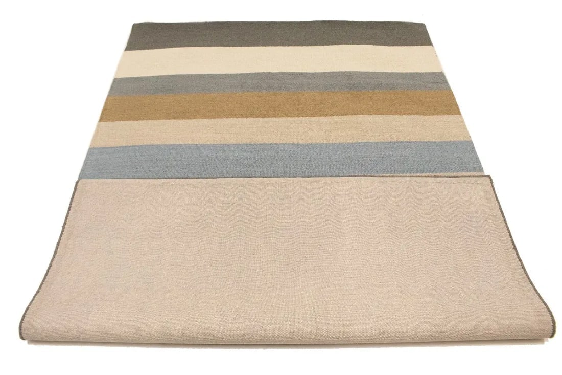 Multicolored Stripes 5X8 Hand-Tufted Modern Rug - 14