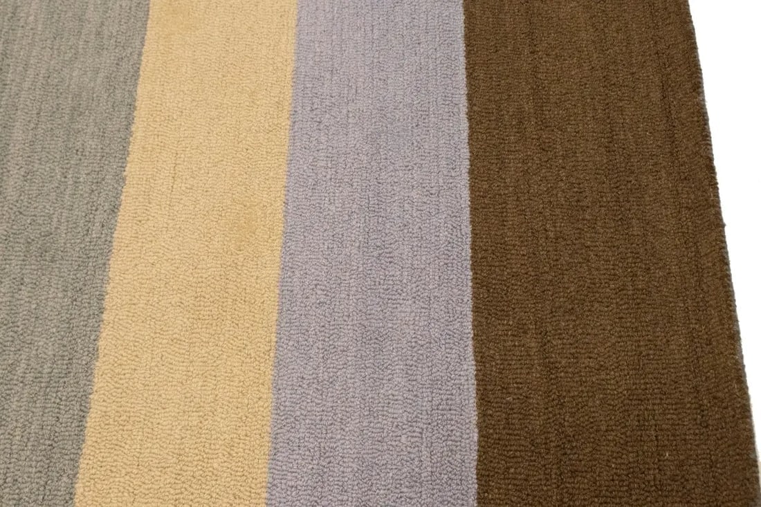 Multicolored Stripes 5X8 Hand-Tufted Modern Rug - 9