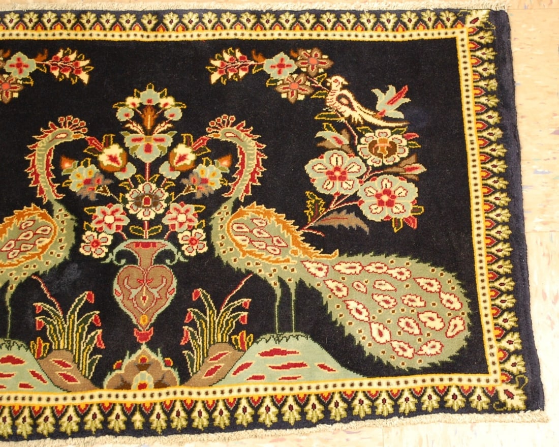 PERSIAN -KESHAN RUG 1'9" x 3'. - 4