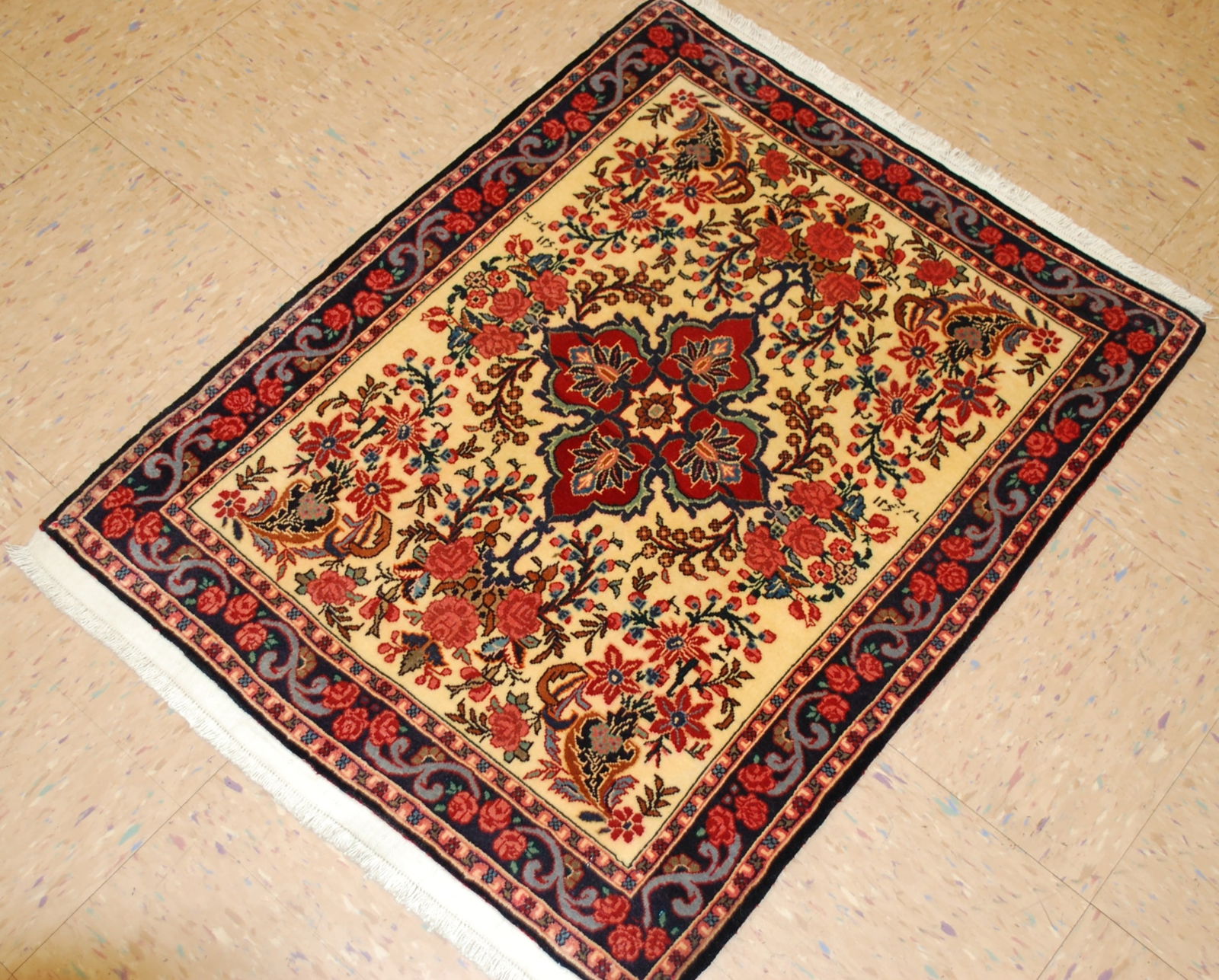 Persian BEJAR RUG 2'4" x 2'10" - 8