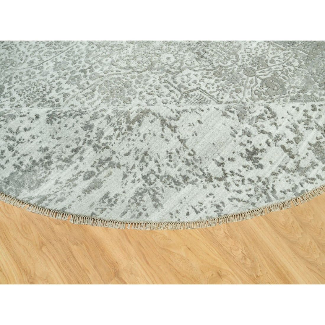 Pale Smoke Gray, Persian Design, Soft to Touch, Denser Weave, Hand Kno - 6