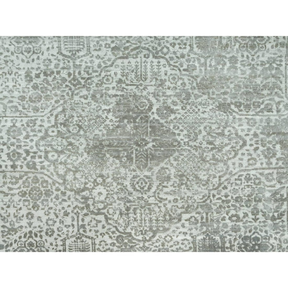 Pale Smoke Gray, Persian Design, Soft to Touch, Denser Weave, Hand Kno - 8