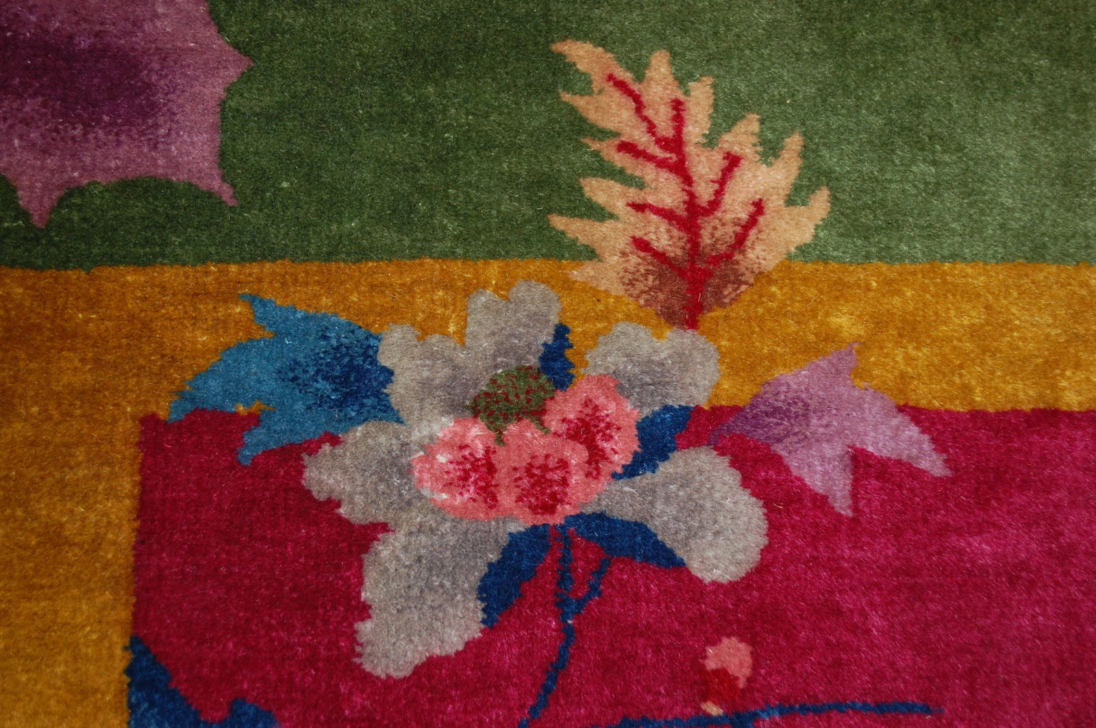 c1920s ANTIQUE ART DECO WALTER NICHOLS CHINESE RUG 4'1" x 6'8" - 16