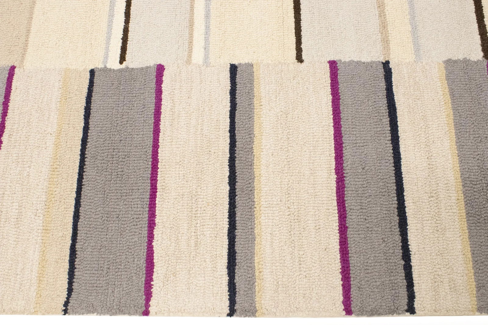 Multicolored Stripes 5X8 Hand-Tufted Modern Rug - 11