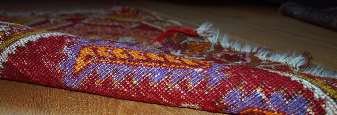 Handmade antique collectible Turkish Yastik rug 1.4' x 2.8' ( 44cm x 86cm ) 1920s - 9