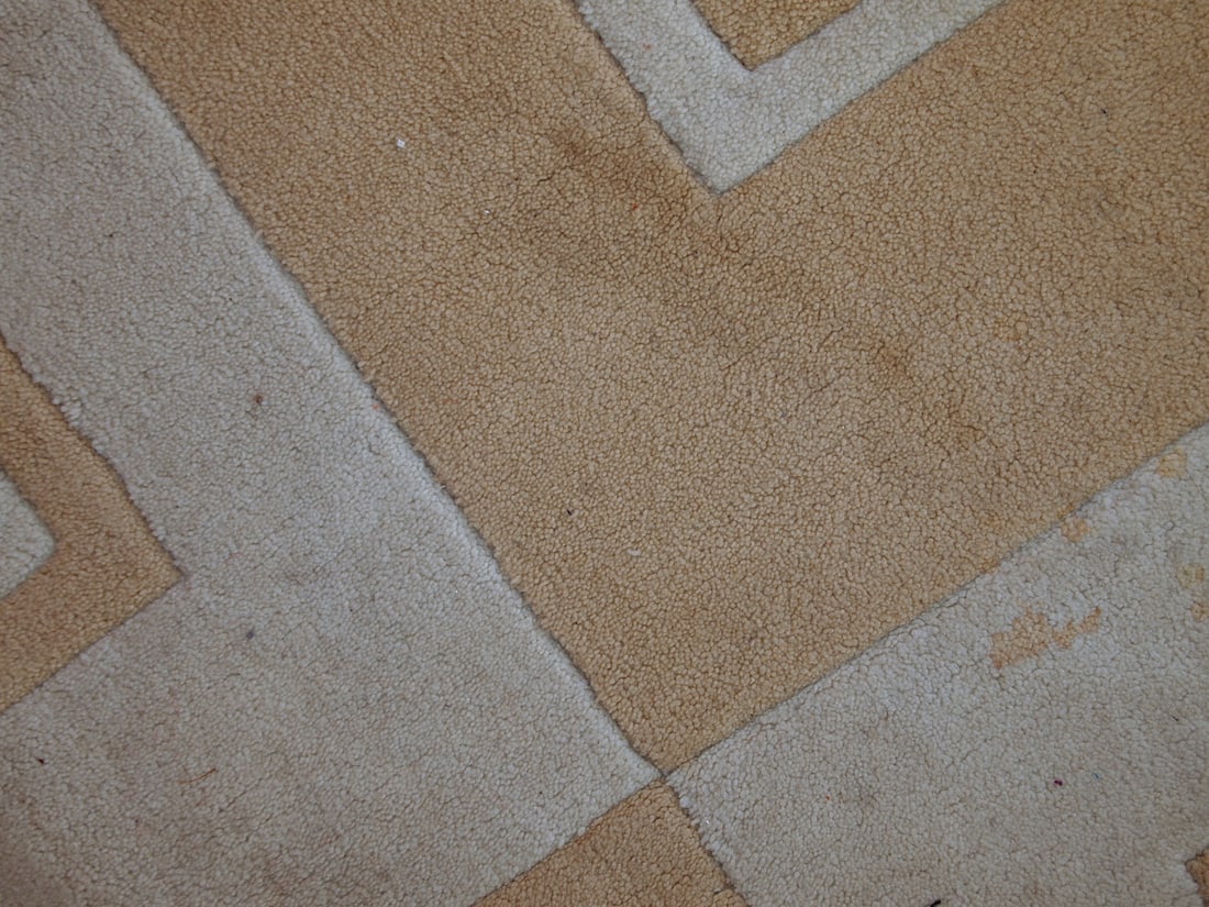 Handmade vintage Chinese Modern rug 3.9' x 5.9' (120cm x 180cm) 1980s - 7