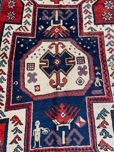 Early Dated 1882 Kazak Caucasian Rug-5057 - 3
