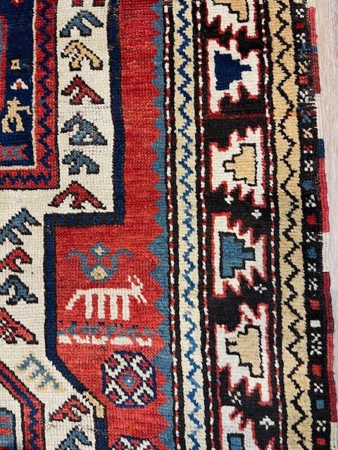 Early Dated 1882 Kazak Caucasian Rug-5057 - 6