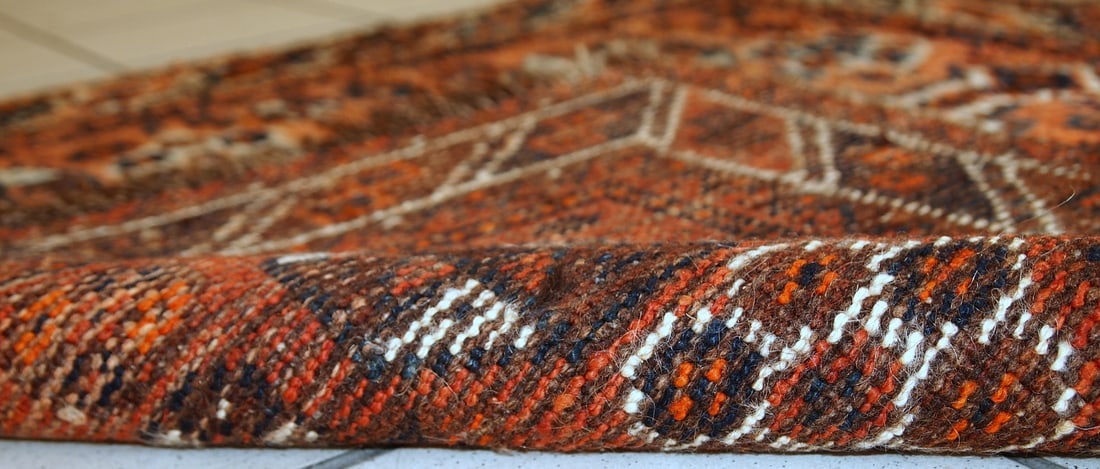 Handmade antique collectible Persian Shiraz bagface 2.6' x 2.8' ( 81cm x 85cm ) 1900s - 13