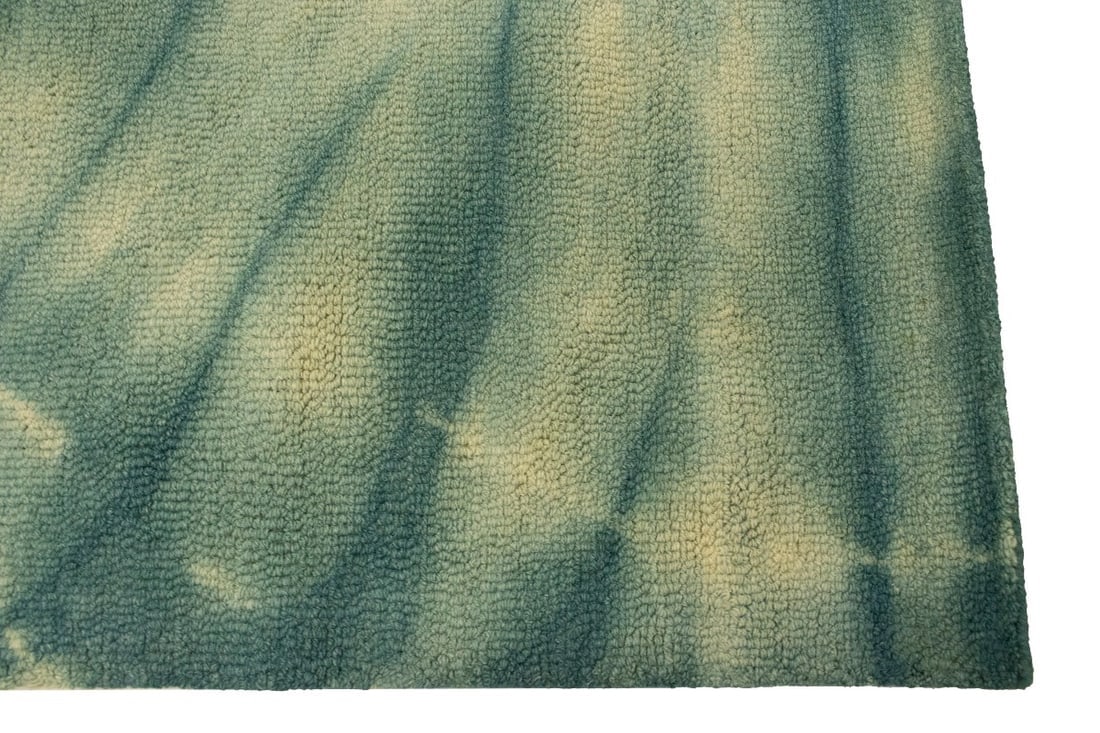 Green Tie-Dye 5X8 Hand-Tufted Modern Rug - 12
