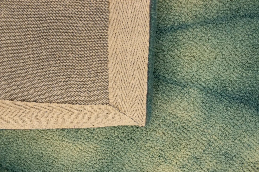 Green Tie-Dye 5X8 Hand-Tufted Modern Rug - 13