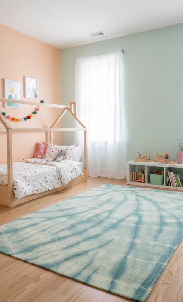 Green Tie-Dye 5X8 Hand-Tufted Modern Rug - 2