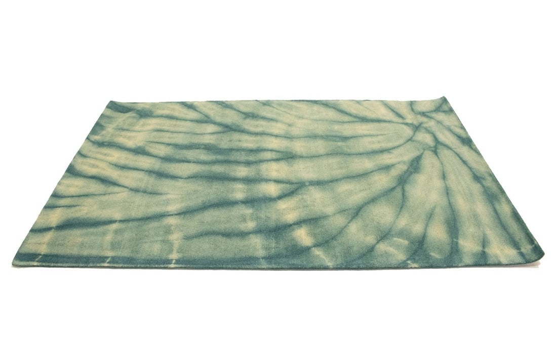 Green Tie-Dye 5X8 Hand-Tufted Modern Rug - 5