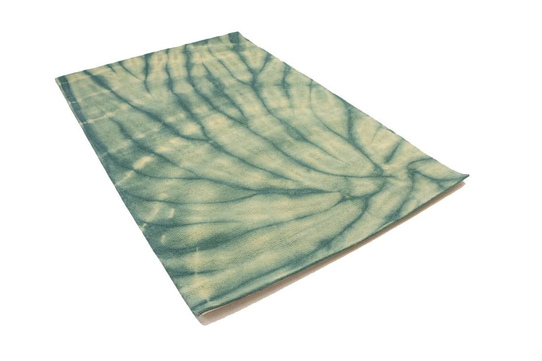 Green Tie-Dye 5X8 Hand-Tufted Modern Rug - 6