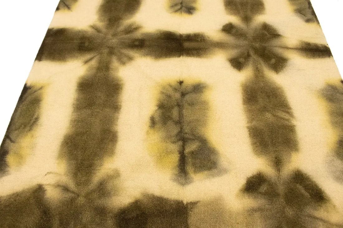 Brown & Cream Tie-Dye 5X8 Hand-Tufted Modern Rug - 12