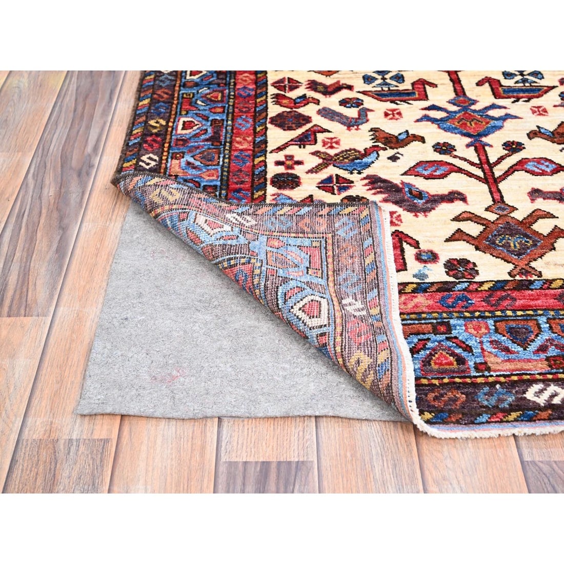 Atrium White Turkish Knot Denser Weave Hand Knotted Shiny Wool Rug - 3