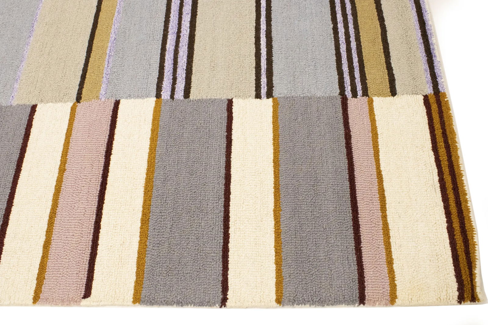 Multicolored Stripes 5X8 Hand-Tufted Modern Rug - 8