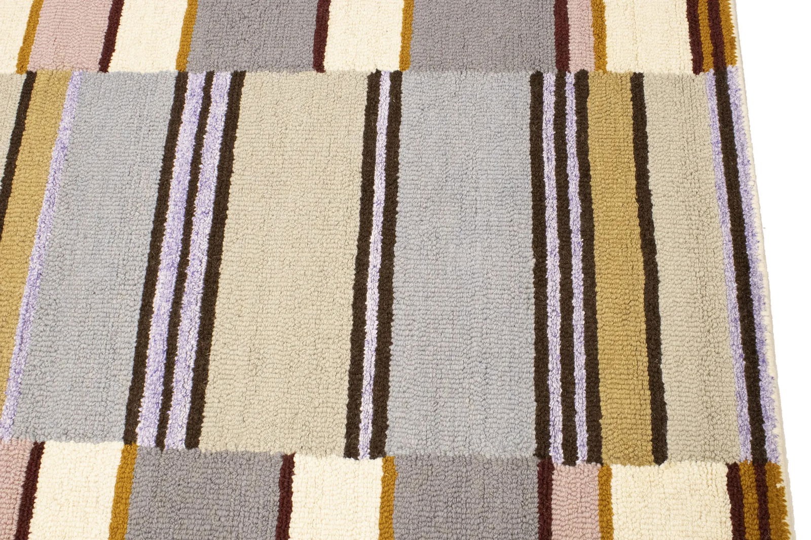 Multicolored Stripes 5X8 Hand-Tufted Modern Rug - 9
