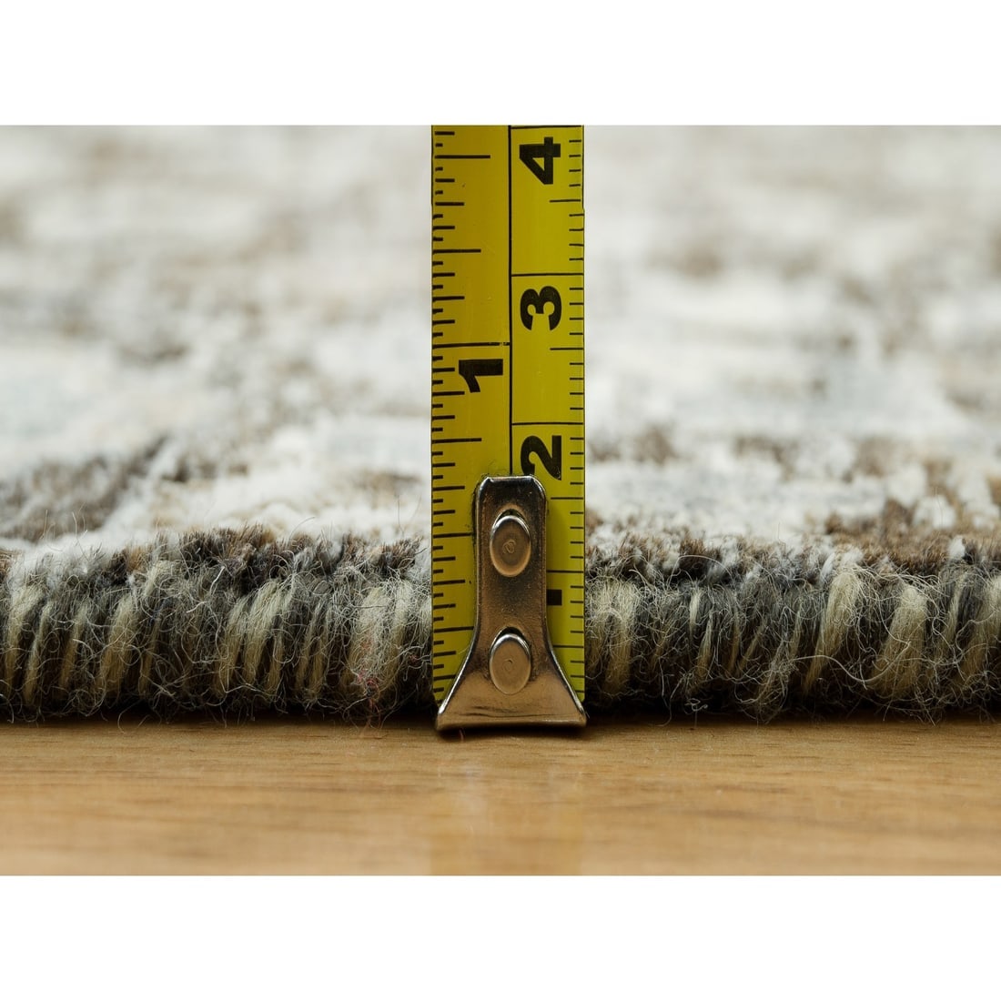 Falcon Gray Willow and Cypress Tree Wool Hand Knotted Round Rug - 10