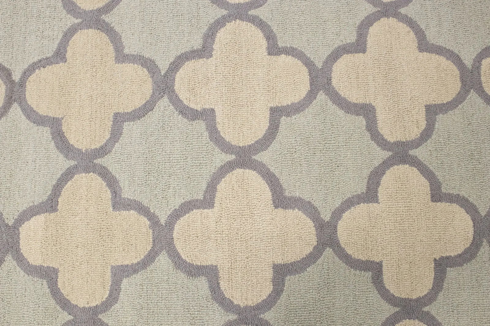 Cream & Mauve Trellis 5X8 Hand-Tufted Modern Rug - 8