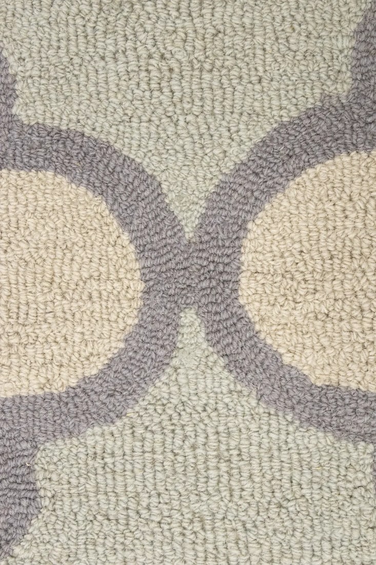 Cream & Mauve Trellis 5X8 Hand-Tufted Modern Rug - 9