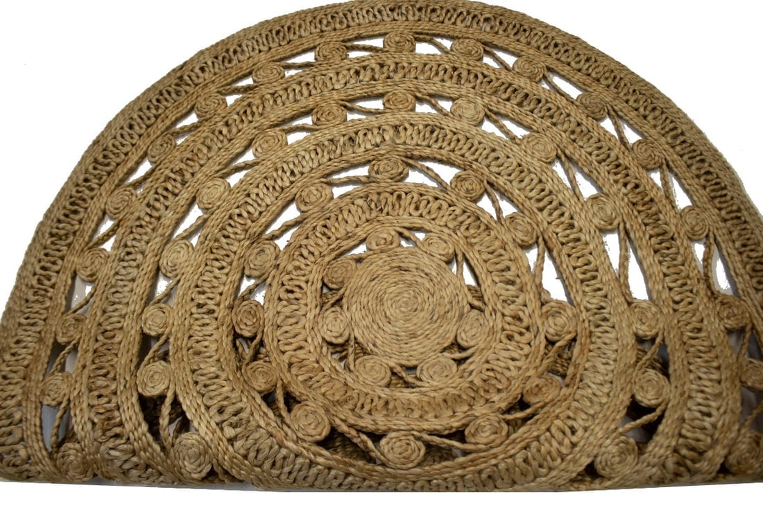 Reversible Braided Style 4X4 Jute Modern Round Rug - 4