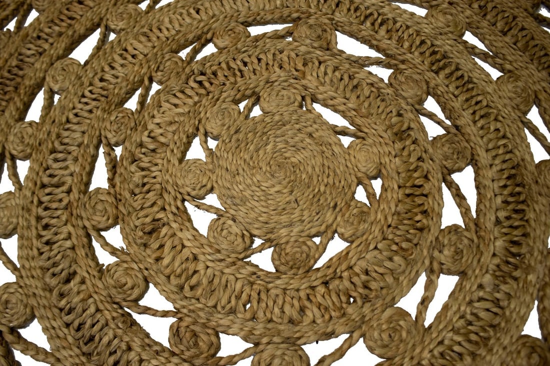 Reversible Braided Style 4X4 Jute Modern Round Rug - 6