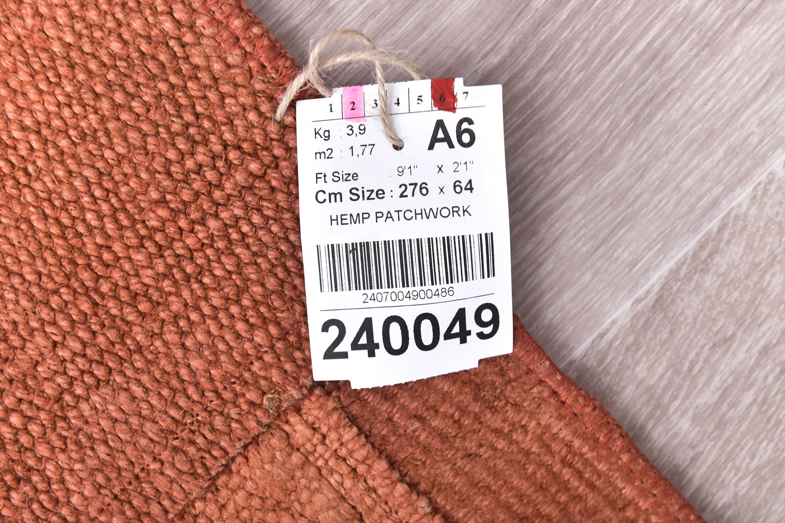 2'1'' x 9'0'' Turkish Hemp Patchwork Rug - 240049 - 16