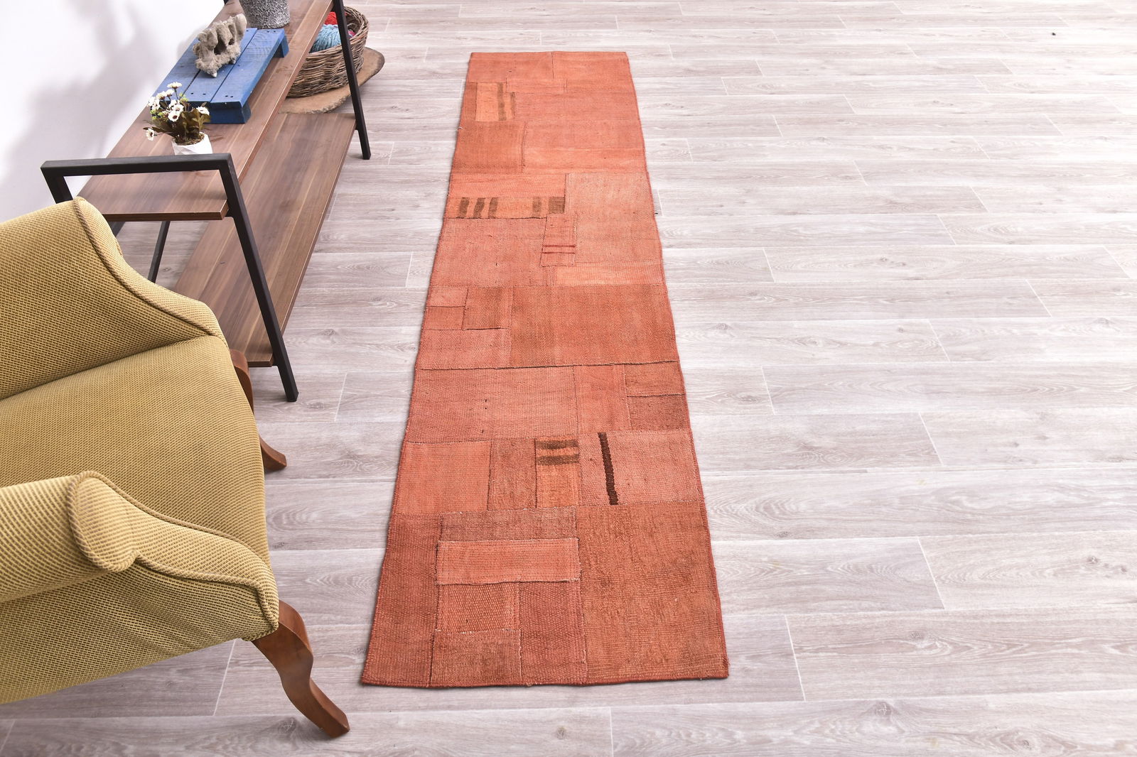 2'1'' x 9'0'' Turkish Hemp Patchwork Rug - 240049 - 3