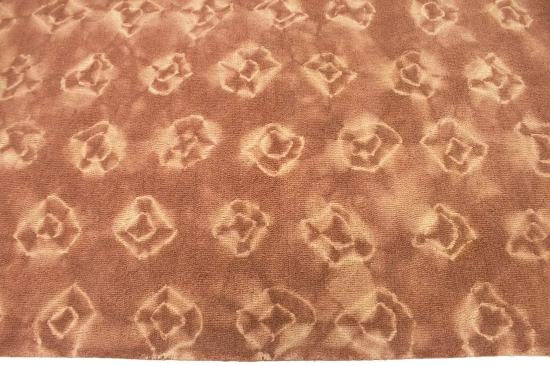 Rusty Brown Tie-Dye 5X8 Hand-Tufted Modern Rug - 11