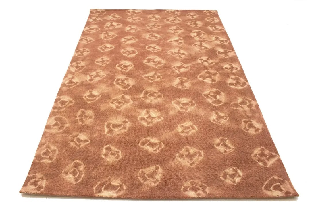 Rusty Brown Tie-Dye 5X8 Hand-Tufted Modern Rug - 3