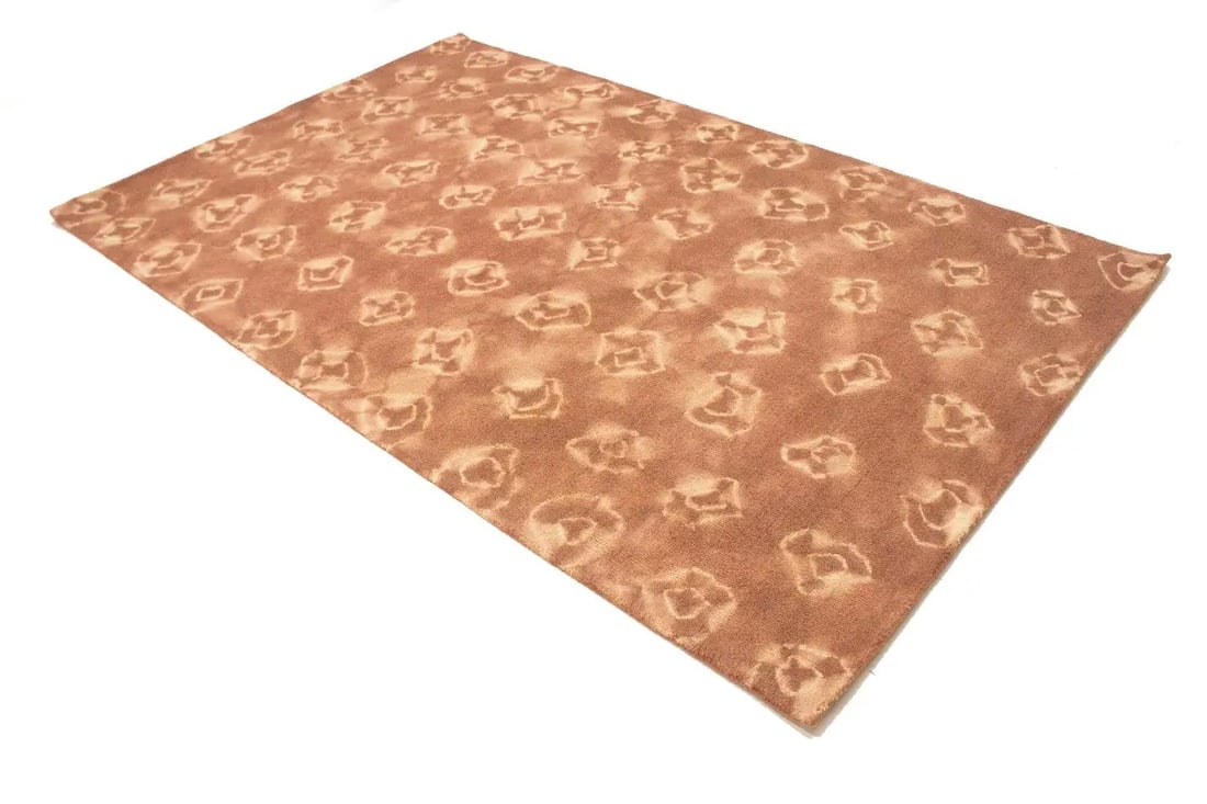 Rusty Brown Tie-Dye 5X8 Hand-Tufted Modern Rug - 4