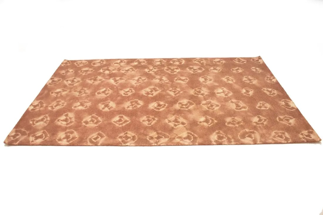 Rusty Brown Tie-Dye 5X8 Hand-Tufted Modern Rug - 5