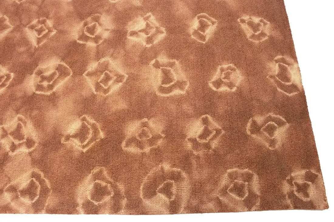 Rusty Brown Tie-Dye 5X8 Hand-Tufted Modern Rug - 9