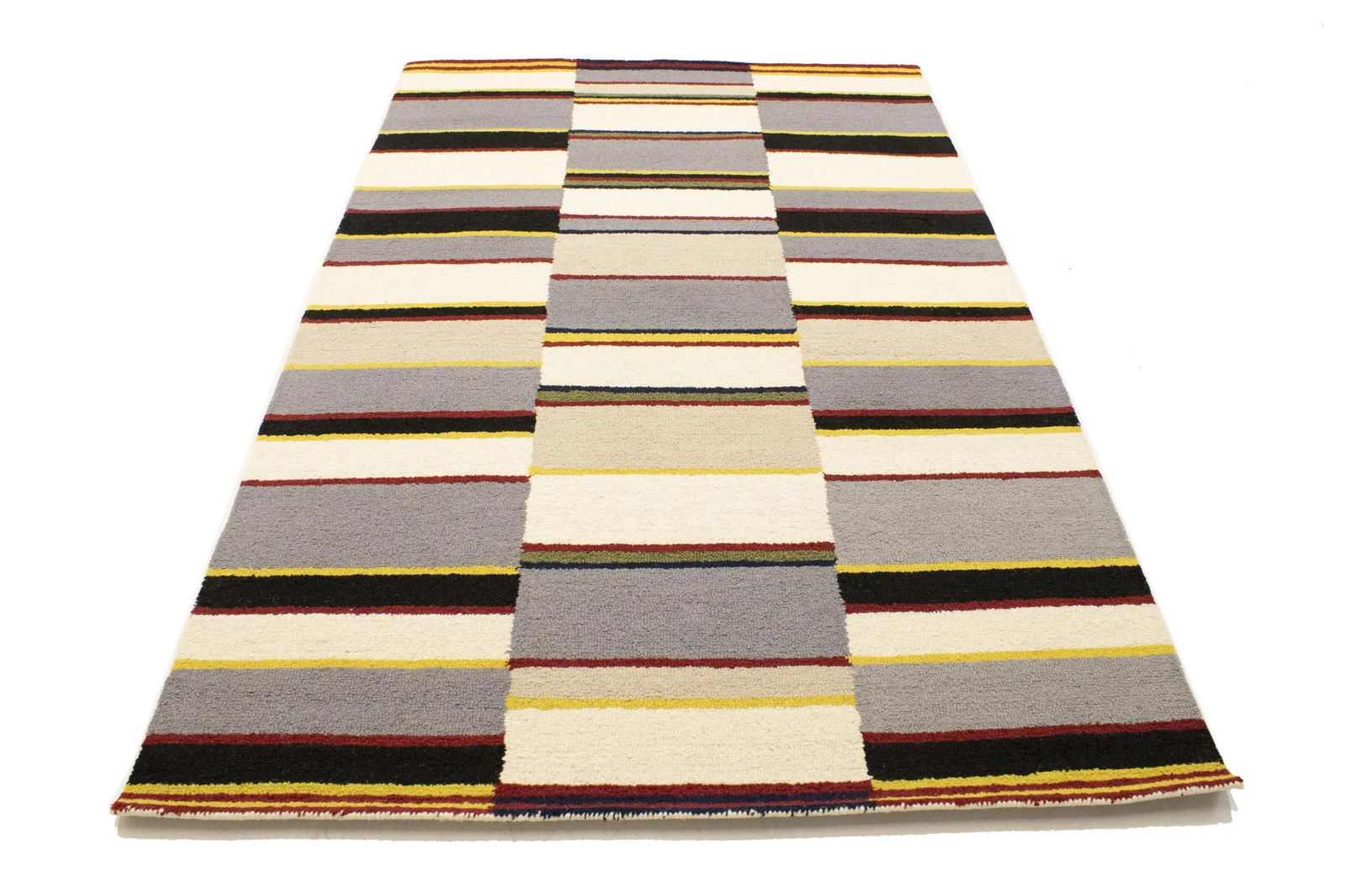 Multicolored Stripes 5X8 Hand-Tufted Modern Rug - 3