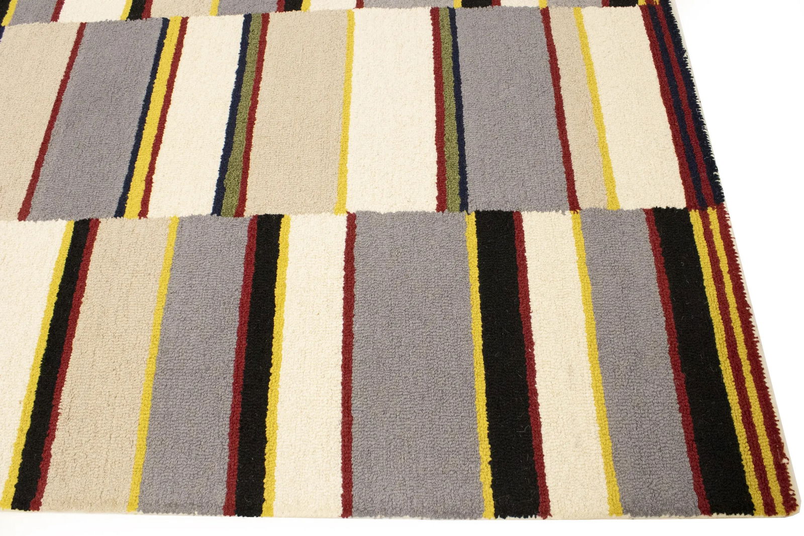 Multicolored Stripes 5X8 Hand-Tufted Modern Rug - 9