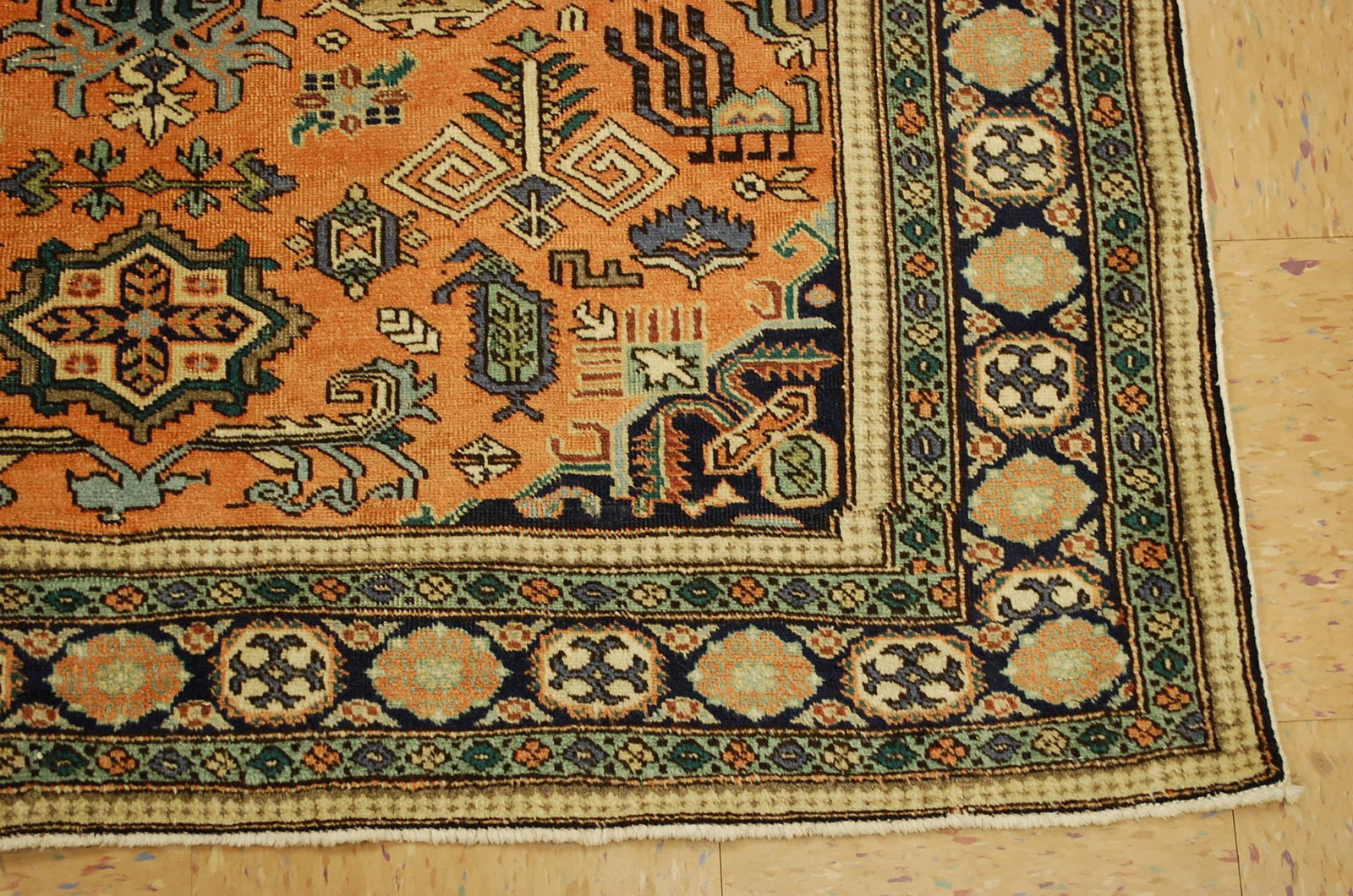 ANTIQUE CAUCASIAN RUG 4.7x9.7 - 2