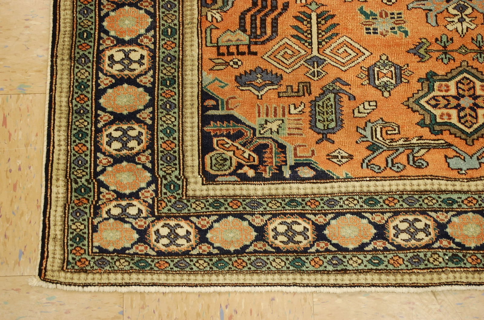 ANTIQUE CAUCASIAN RUG 4.7x9.7 - 3