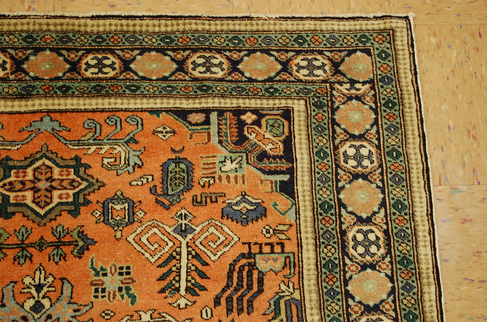 ANTIQUE CAUCASIAN RUG 4.7x9.7 - 5