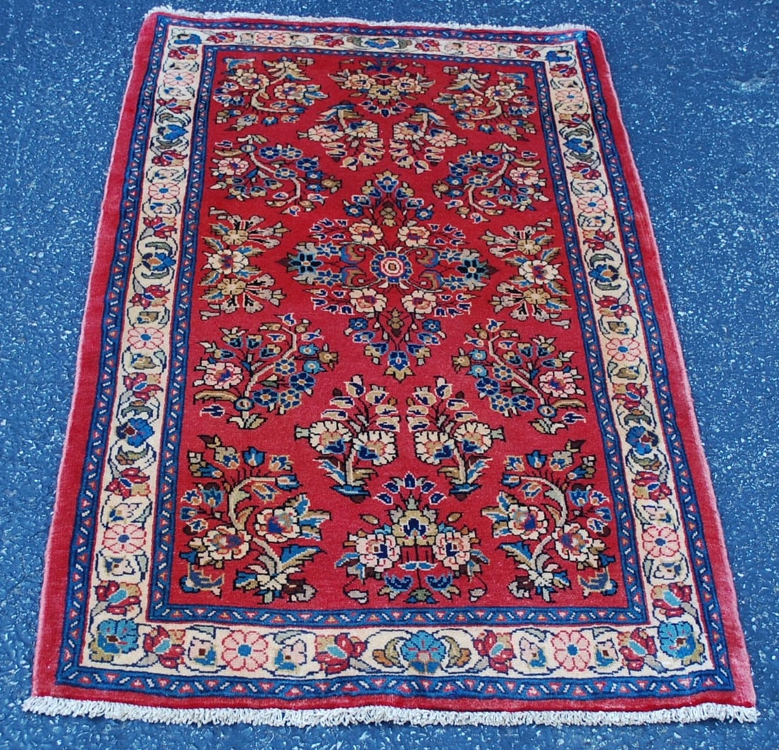 PERSIAN SARUK RUG 2' 7" X 4' 6" (1 of 12)