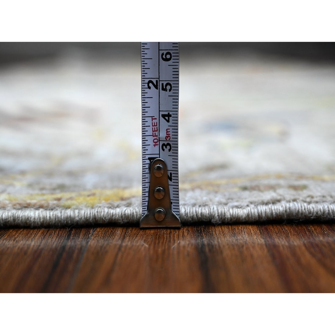 Gray Peshawar Birds Paradise Hand Knotted Wool Runner Oriental Rug - 5