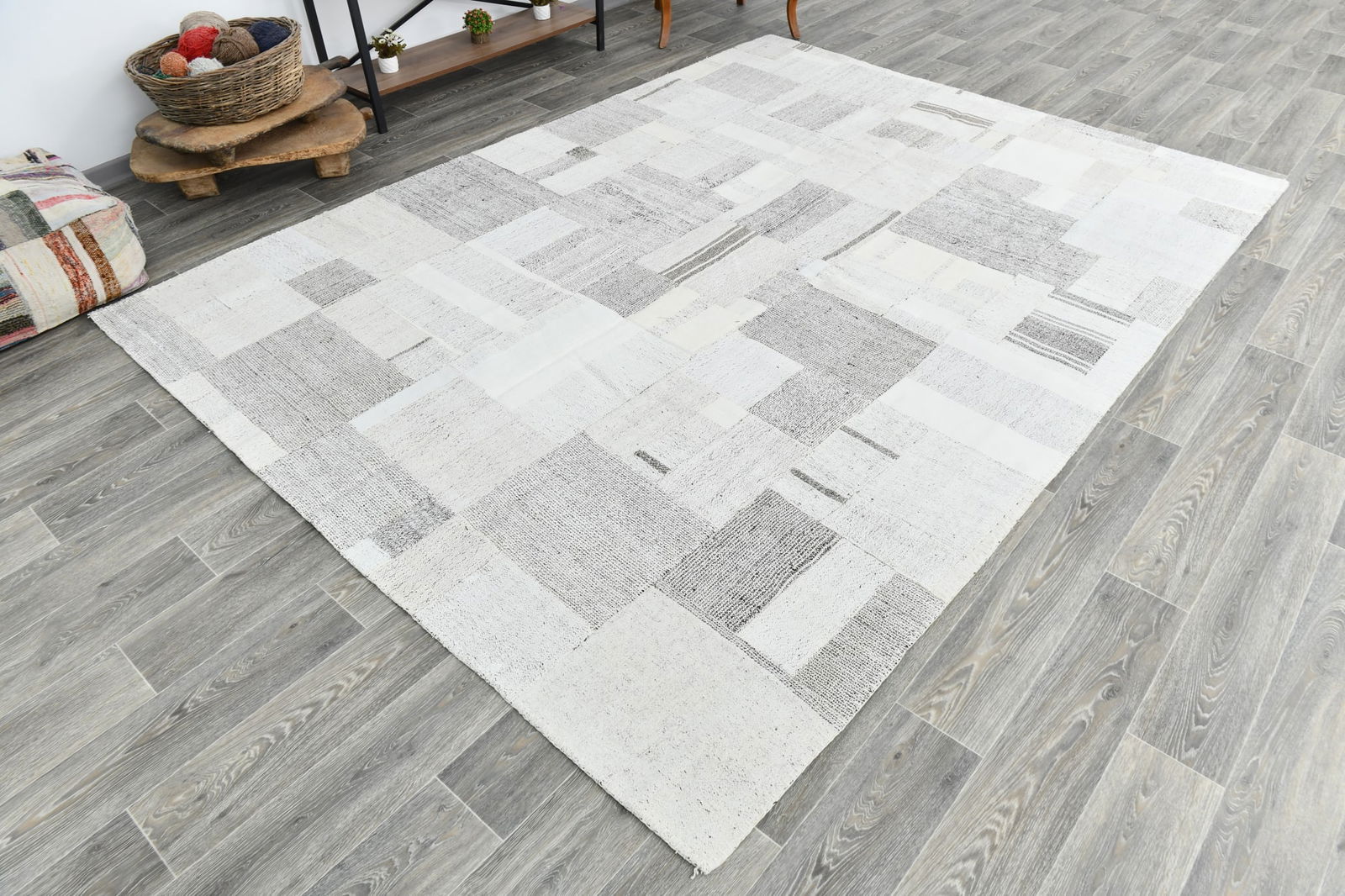 7'4'' x 11'5'' Turkish Flatweave Kilim Rug - 60521 - 4