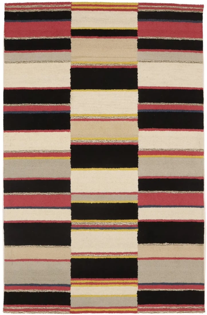 Multicolored Stripes 5X8 Hand-Tufted Modern Rug: Title: Multicolored Stripes 5X8 Hand-Tufted Modern RugDescription:Hand-Tufted Multicolored Stripes Plush 5X8 Contemporary Decor Carpet Modern RugMaterials: WoolDimensions:5'0 X 8'0 Ft Reserve: 