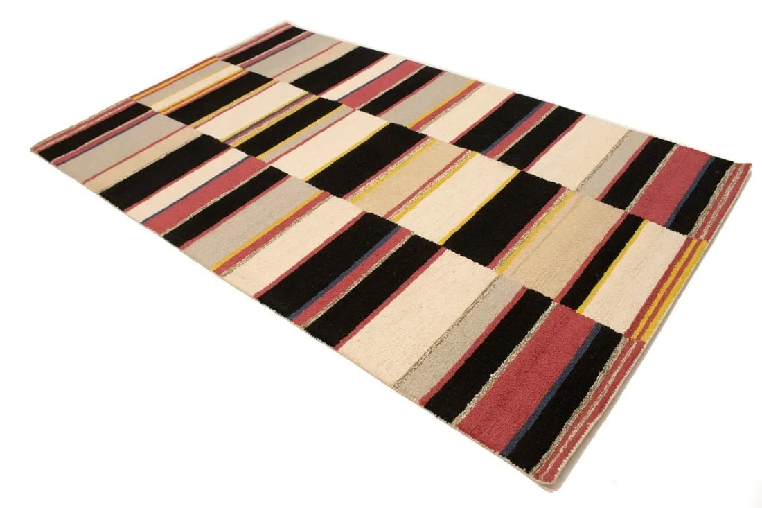 Multicolored Stripes 5X8 Hand-Tufted Modern Rug - 3