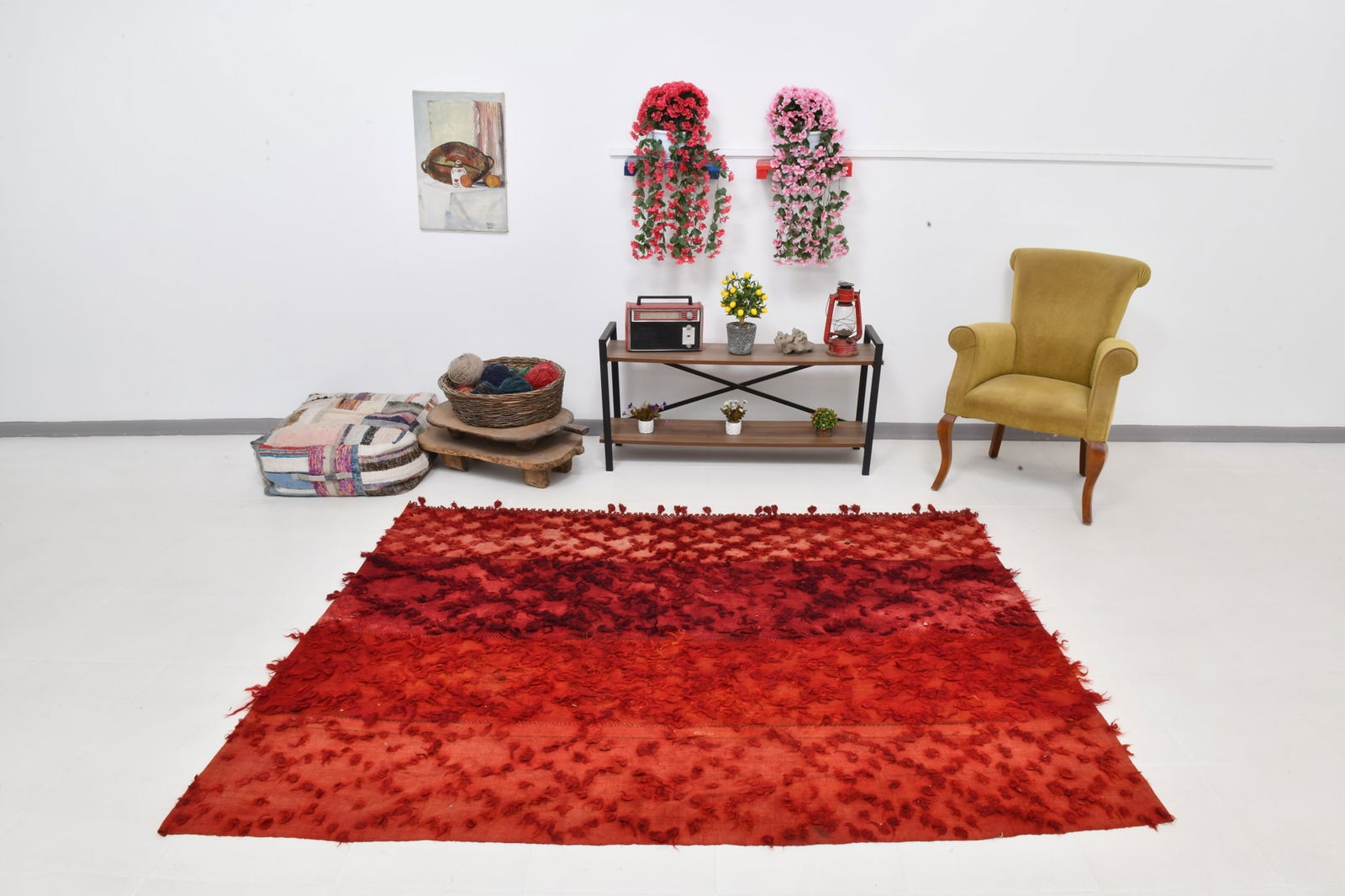 5'7'' x 7'6'' Tulu Filikli Kilim Rug - 70209 - 2