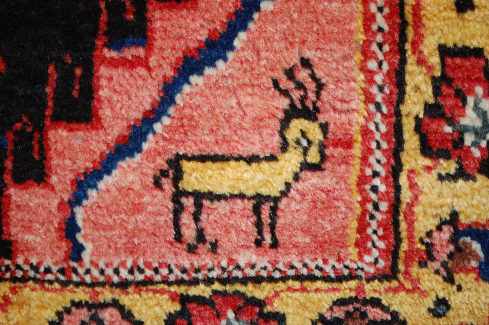 OLD,ANTIQUE CAUCASIAN RUG 10'2" X 7'6" - 11